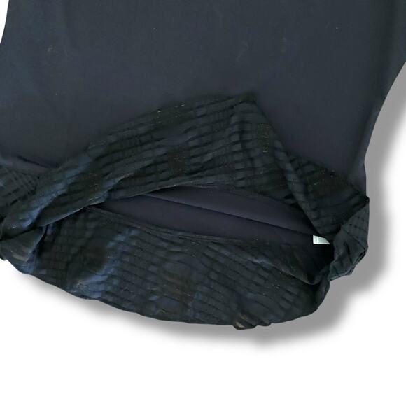 NWT Fila Activewear One Peplum Tank Top Sz M Black Fitted Stretchy 30+ UV Pro - Picture 9 of 12